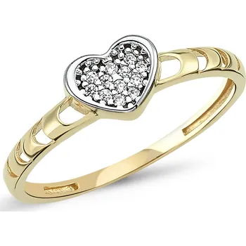 Prsten Lillian Vassago Zlatý prsten se srdíčkem LLV46-GR004 Velikost prstenu: 52