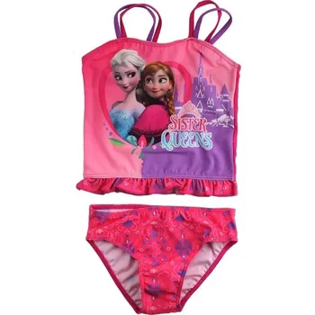 Dívčí plavky Setino • Dívčí dvoudílné plavky Ledové království - Frozen - motiv Sister Queens - tmavě růžové EU 98