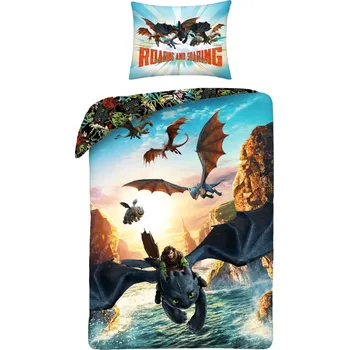 Povlečení Halantex • Ložní povlečení z mikrovlákna Jak vycvičit draka - 70 x 90 cm + 140 x 200 cm