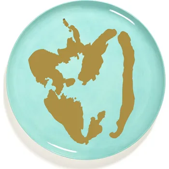 Talíř Serax, Servírovací talíř Feast Pepper, modro-zlatý - Formadore