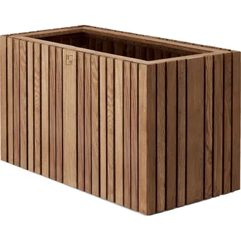 Květináč Squarely, Květináč samozavlažovací GrowLARGE tmavý dub - Formadore