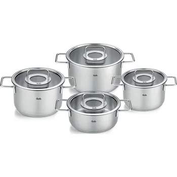 Fissler, Sada nádobí na vaření Pure Collection se skleněnými poklicemi 4 ks - Formadore