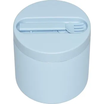 Úložný box Design Letters, Termobox na svačinu To Go s vidličkou velký jasno modrý 2 díly - Formadore