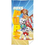 Carbotex • Plážová osuška Tlapková patrola - Paw Patrol - motiv Boss Pups - 100% bavlna - 70 x 140 cm