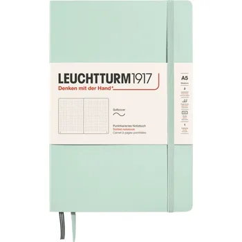 Diář Leuchtturm 1917, Tečkovaný zápisník v měkké vazbě Leuchtturm 1917 A5, 123 stran, mátový, 80 g/m² - Formadore