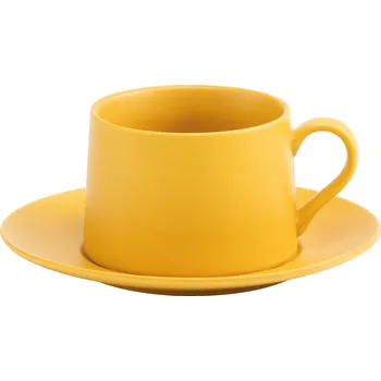 Zafferano, Šálek na čaj Levante s podšálkem 435 ml žlutý - Formadore