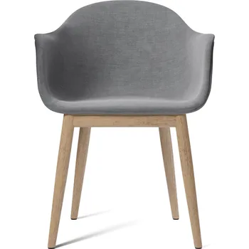 Jídelní židle Audo Copenhagen, Židle Harbour čalouněná na dubových nožkách 81 cm šedá - Formadore