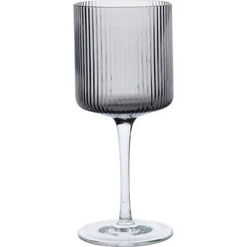 Sklenice Ferm Living, Skleničky na bílé víno Ripple kouřové 2 ks - Formadore