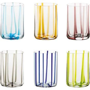 Sklenice Zafferano, Sklenice Tirache pruhované 350 ml, 6 ks - Formadore