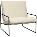 Ferm Living, Zahradní křeslo Desert Pure Bouclé s černým rámem - Formadore