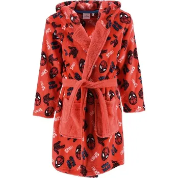 Dívčí župan SunCity • Dětský / chlapecký coral fleece župan s kapucí Spidey EU 98 Červená