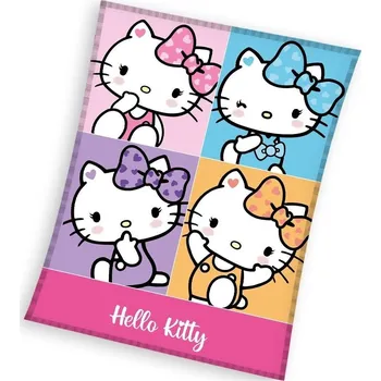 Dětská deka Carbotex • Coral fleece deka Hello Kitty - motiv Portréty - 130 x 170 cm