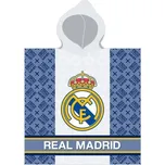 Carbotex • Dětské pončo - fotbalová osuška s kapucí FC Real Madrid - motiv 1902 - 100% bavlna - 60 x 120 cm