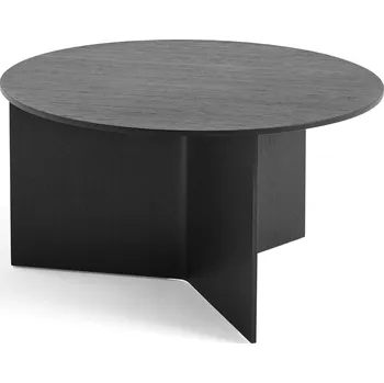 Konferenční stolek Hay, Konferenční stolek Slit kulatý dřevěný 65 cm černý - Formadore