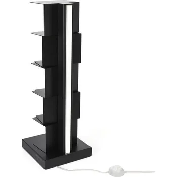 Úložný box Opinion Ciatti, Policový regál Ptolomeo Luce s LED podsvícením 75 cm černý - Formadore