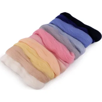 kreativní sada Stoklasa Ovčí rouno sada 50 g česané MIX: MIX - 5