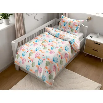 Bytový textil Krepové povlečení do postýlky Renforcé BALUNEA bílé Rozměr povlečení: 45 x 65 cm | 90 x 140 cm, polštář 45 x 65 cm, peřinka 90 x 140 cm, gramáž 110 g/m2