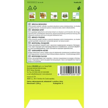 Semeno Zelseed Mrkev - Olympia pozdní 2,8g