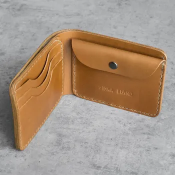 Peněženka KOŽENÁ PENĚŽENKA BIG BOY - SVĚTLÁ Vidra Brand