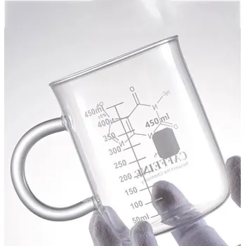 Sklenice Skleněná odměrka s rukojetí 450 ml Skleněný hrnek s měrkou na vaření pečení přesné odměřování tekutin