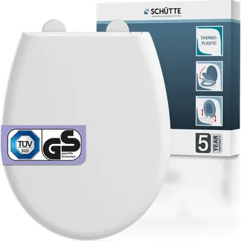 WC sedátko Termoplastické WC sedátko SCHÜTTE BÍLÉ, PREMIUM, s mechanismem Soft-Close a rychloupínáním | 83310