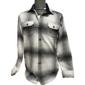 Pánská košile MONTE CARLO® PÁNSKÁ KOSTKOVANÁ FLANELOVÁ KOŠILE S 2KAPSAMI- ŠEDÁ