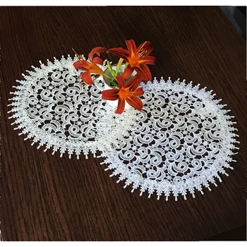 ubrus Krajkový ubrousek TANIA bílá Ø 30 cm, 40 cm MyBestHome Rozměr: Ø 30 cm