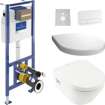 Klozet Závěsné WC + prkénko ARCHITECTURA + tlačítko + podomítkový modul + podložka