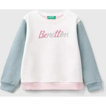 Dívčí mikina Benetton Weiß/ Hellblau/ Rosa 4005297 90