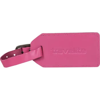 Příslušenství k zavazadlu Kožená jmenovka na zavazadlo Travelite II - růžová