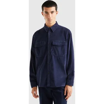 Oblečení a móda Košile Benetton Dunkelblau 6050751 M