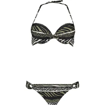 Dámské plavky Plavky Bruno Banani Khaki/ Schwarz 5813485 34A-Cup