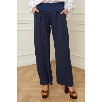 Dámské kalhoty Fleur de Lin Dunkelblau 5655330 XXL