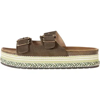 Dámské žabky Sixth Sens Khaki 7040806 40