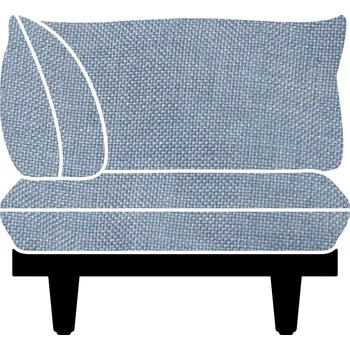 Sedací pytel Fatboy, Potah na rohový sedací díl Paletti látkový sytě modrý - Formadore