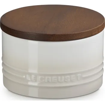 Dóza na potraviny Le Creuset, Kuchyňská dóza Le Creuset s dřevěným víkem, 470 ml, béžová - Formadore