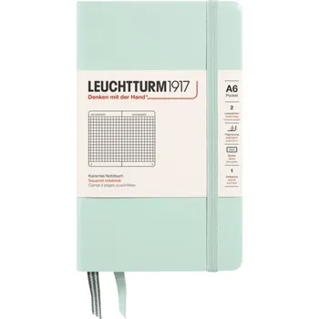 Diář Leuchtturm 1917, Zápisník linkovaný v tvrdých deskách Leuchtturm 1917 A6, 187 stran, lesní zelená, 80 g/m² - Formadore