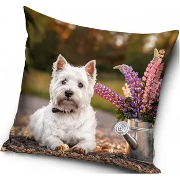 Carbotex • Polštář s Westíkem - West highland white teriér - 40 x 40 cm