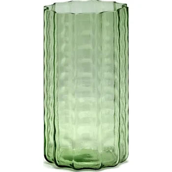 Váza Serax, Váza Waves válcovitá, 21 cm, zelená - Formadore