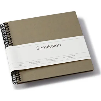 Fotoalbum Semikolon, Album na fotografie Uni Economy malý, hnědošedý s černými listy - Formadore