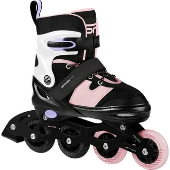 Kolečkové brusle Spokey TRIXIE Dětské kolečkové brusle, černo-růžové, vel. 39-42