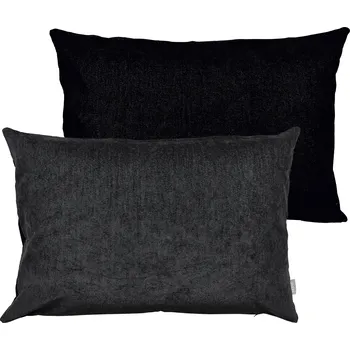 Povlečení Södahl, Dekorační povlak na polštář Washed Chenille 40 x 60 cm černo-šedý - Formadore