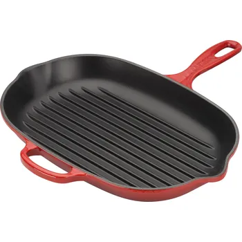 Pánev Le Creuset, Grilovací pánev Signature oválná 32 cm višňová - Formadore