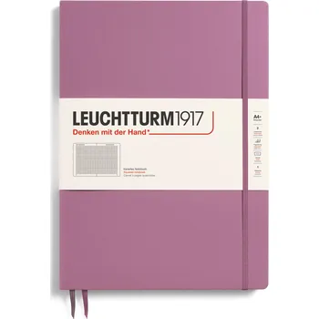 Diář Leuchtturm 1917, Zápisník Leuchtturm 1917 A4+ s tvrdými deskami, linkovaný, 123 stran, špinavě růžový, 100 g/m² - Formadore
