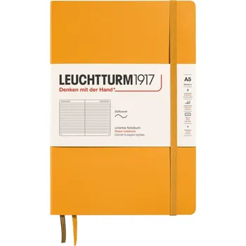 Diář Leuchtturm 1917, Zápisník linkovaný v měkké vazbě Leuchtturm 1917 A5, 123 stran, oranžový, 80 g/m² - Formadore