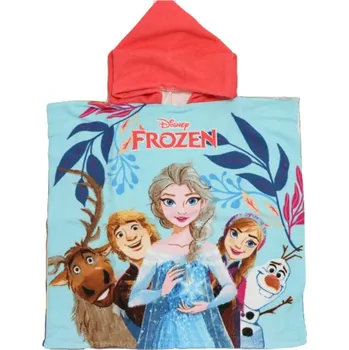 MLC • Koupací pončo - osuška s kapucí Ledové království - Frozen - vyrobená z mikrovlákna - 50 x 100 cm