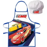 EUROSWAN • Dětská / chlapecká zástěra s kuchařskou čepicí Auta - Cars - motiv McQueen & Cruz - pro děti 3 - 8 let