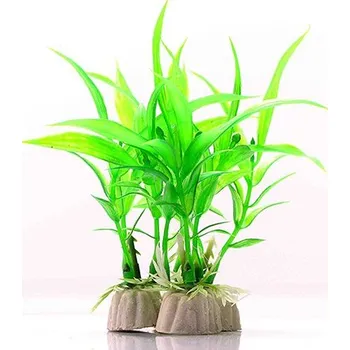 Dekorace do terária Rostlina plastová - Bambus 10 cm, zelený (1ks)