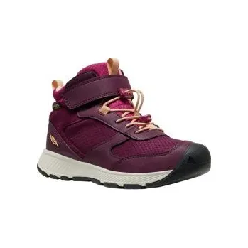 Dívčí obuv KEEN SKUA MID WP JR fig/peach fuzz US 3 / EU 35,0 / UK 2 / 22 cm; Fialová obuv + DÁREK DLE VÝBĚRU!