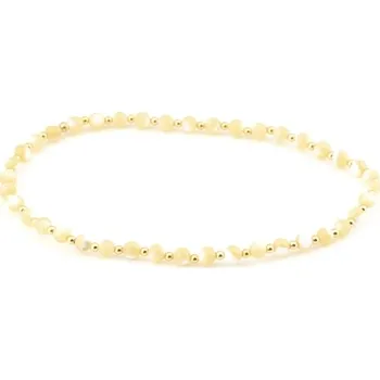 Náramek Náramek 7 Angelic Eyes se zlatými kuličkami a perletí ZLNA1473F + Dárek zdarma